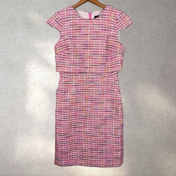 J.CREW Dresses & Skirts - J. Crew Going-Places Dress Pink Tweed Business Office‎ Sz 2